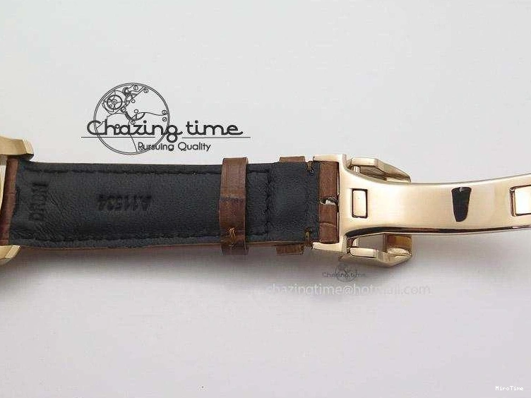 MIROTIME 0321 Youthful Pilot Chrono RG 3878 Gray Dial on Light Brown Leather Strap A 7394